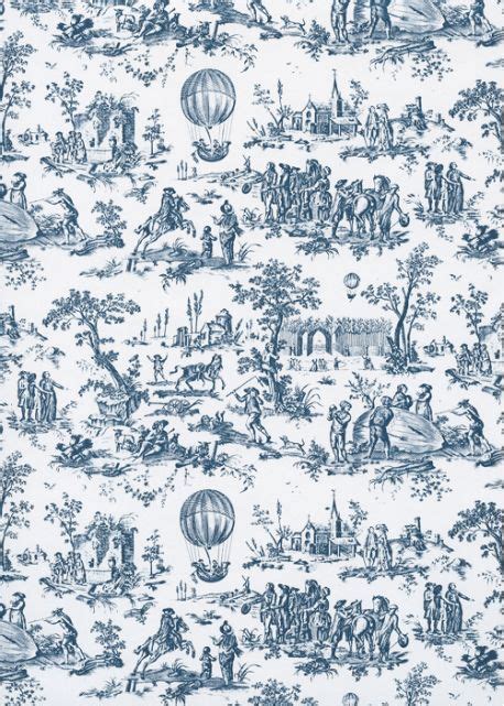 Panneau décoratif mural Toile de Jouy, bleu marine 